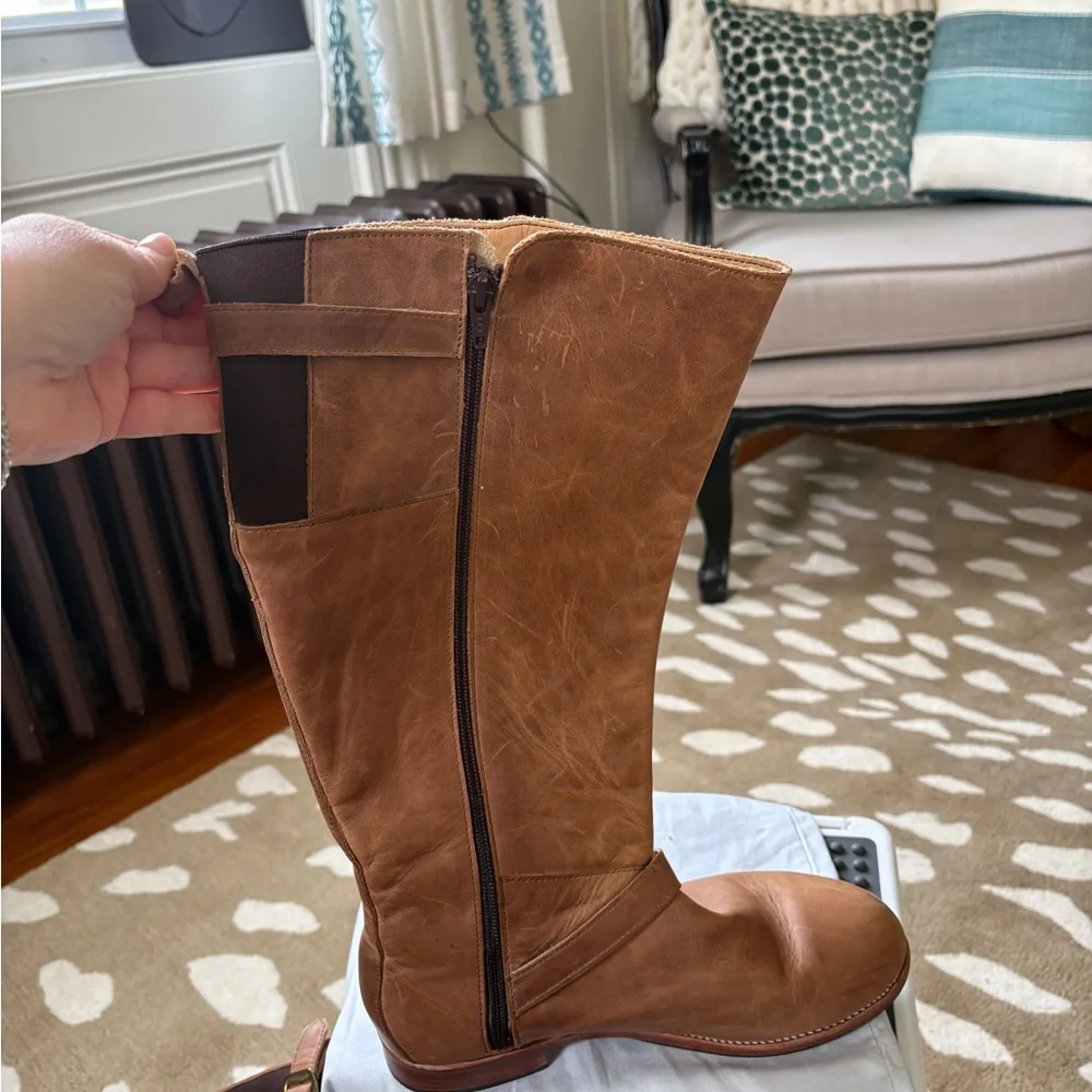 Wide Calf Boots-Real Leather. CUSTOM MADE. Size 8. More details in description. - Picture 10 of 12